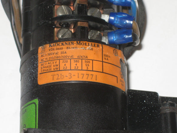 Used Switch Assembly for Polar 76 EM paper cutter. 212114 Klockner Moeller Sva-T2/e